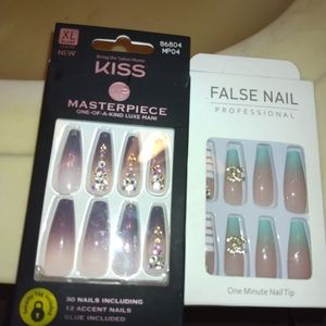Two sets of nails